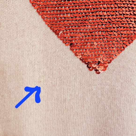 Wildfox White Label Pink Angora Blend Sweater With Sequin Heart - Picture 8 of 9